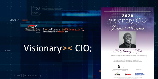 Industry recognition for Dr Stanley Mpofu, Chief Information Officer, the joint winner of the Visionary CIO 2020 award